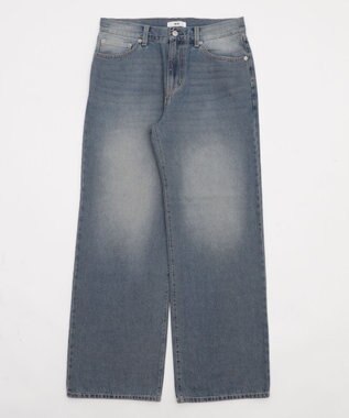 WEGO 【ウエスト調整可】ストレートデニムパンツ デニム中濃加工色