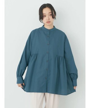 earth music&ecology サイドティアードチュニック Blue Green