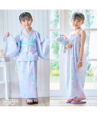 Mother garden マザーガーデン 2024 キッズ2WAY セパレート 浴衣 《ユニコーン ミルキーウェイ柄》 110/120/130/140 ユニコーンミルキーウェイ柄