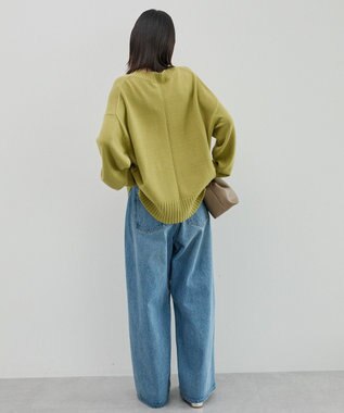 AMERICAN HOLIC バイパチモックネックニットプルオーバー Olive