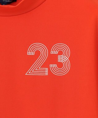 23区GOLF 【WOMEN】新色追加！【吸水速乾/UVカット】フレンチスリーブロゴモックネック オレンジ系