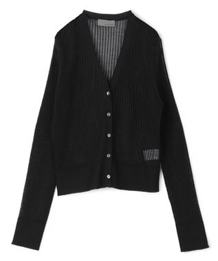 uncrave シアー リブ ニット カーディガン（uncrave STANDARD） ブラック