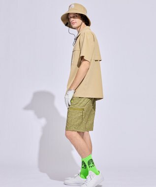 PW CIRCULUS 【MEN】ダブルポケットサファリシャツ ゴルフ ベージュ系