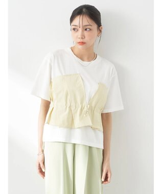 earth music&ecology ビスチェドッキングプルオーバー Yellow