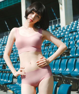 WACOAL ノンワイヤーブラ [GOCOCi/ワコール] ハーフトップ ブラトップ まるでつけていないような着ごこち 綿混 立体的なバストシルエット レディース CGG551 /ワコール ピンク