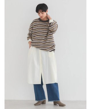 AMERICAN HOLIC グラデーションボーダーニットプルオーバー Black