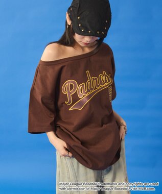 WEGO 別注MLBオフショルビッグT 柄3