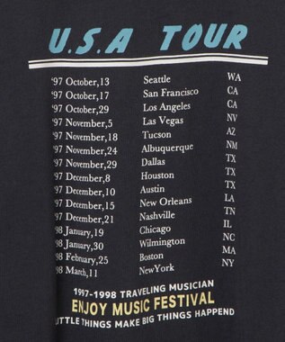 WEGO ヴィンテージライクグラフィックTシャツ スミクロ