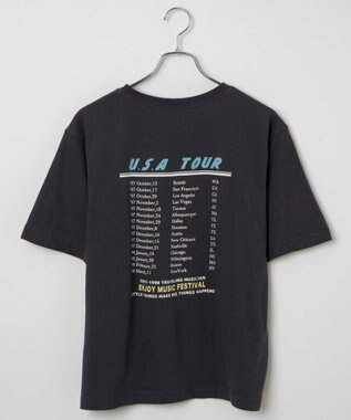 WEGO ヴィンテージライクグラフィックTシャツ スミクロ