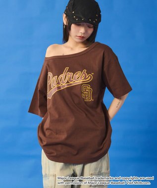 WEGO 別注MLBオフショルビッグT 柄3