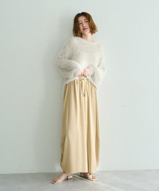 YECCA VECCA ラメ混シャギーニット Ivory