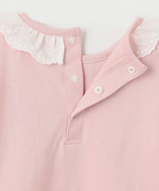 組曲 KIDS 【80~100㎝】エンブロイダリー Tシャツ ピンク系