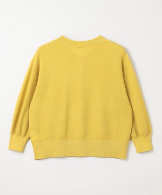 ANY シアーニットショートカーディガン イエロー