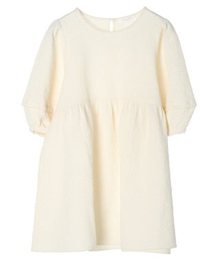 Green Parks ジャガードペプラムブラウス Off White