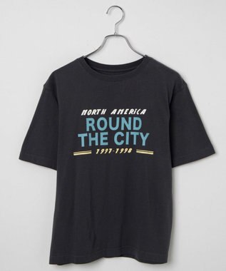 WEGO ヴィンテージライクグラフィックTシャツ スミクロ