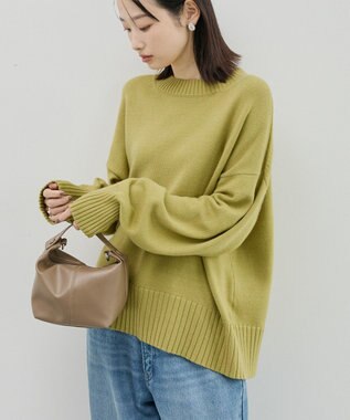 AMERICAN HOLIC バイパチモックネックニットプルオーバー Olive