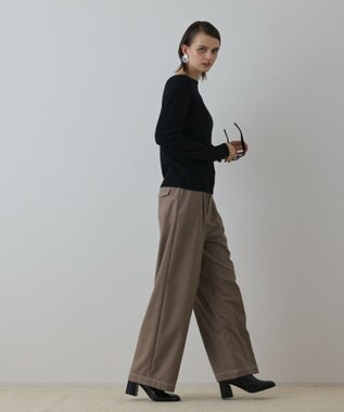 GRACE CONTINENTAL ハイゲージウールニットトップ ブラック