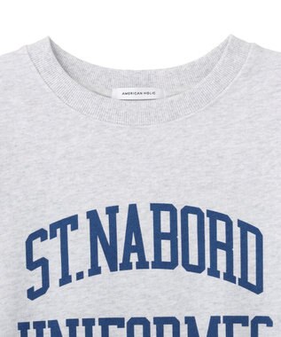 AMERICAN HOLIC カレッジロゴ裏毛スウェット Light Gray