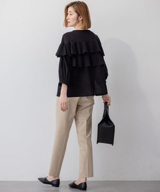 23区 S 【UVケア/洗える】コンパクトクロス テーパード パンツ ベージュ系