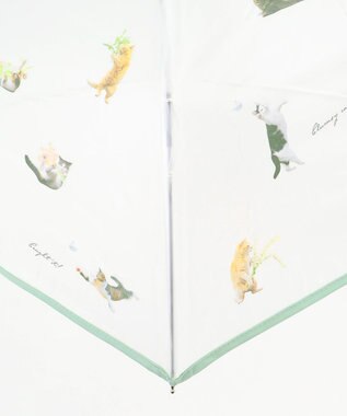 ANY SIS 【猫プリント】沖昌之 折りたたみアンブレニャン ミント