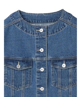 earth music&ecology ノーカラーＧジャン Medium Indigo