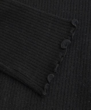 Green Parks ・ｓｗｉｎｇ　ｂｙ　ウラシャギーフレアスリーブニット Black