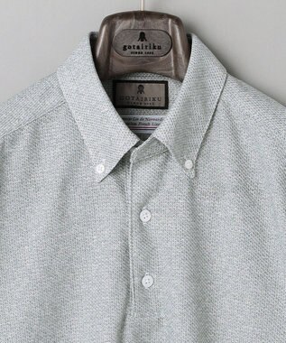 GOTAIRIKU 麻混・襟しっかり【洗える/通気性】ノルマンディーリネン ボタンダウンポロシャツ(25/26年モデル) グリーン系8