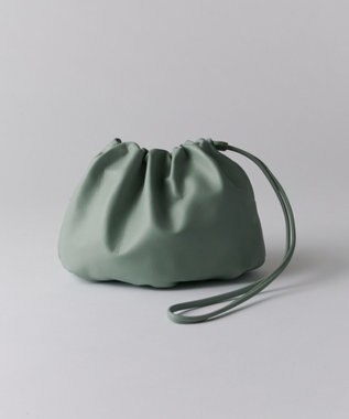 russet レザー巾着4WAYショルダーバッグ(CE-1454) Green