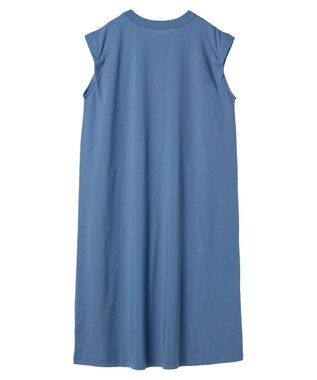 CRAFT STANDARD BOUTIQUE 接触冷感機能性フレンチスリーブワンピース Blue