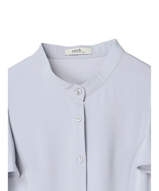 earth music&ecology ラッフルブラウス Light Gray