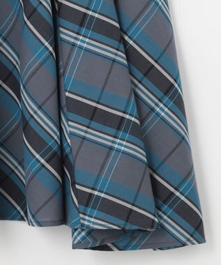 ANY 【ウエストゴム】マドラスチェック スカート ネイビー系