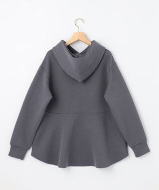 組曲 ダンボールジャージーバックフリル パーカー グレー系