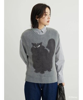 Green Parks Villains／ジャガードニットベスト Gray