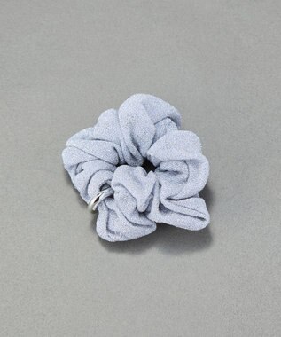 Phoebe メタルグリッターシュシュ　ライトグレー ライトグレー