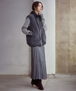 23区 ピュアカシミヤ アーム ウォーマー ライトグレー系1