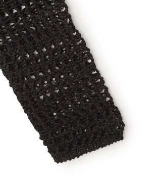 BEIGE， UVITE / コットンメッシュクロップドニット Black