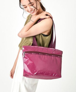 LeSportsac TWO HANDLE ZIP TOTE/パープルベリーシャイン