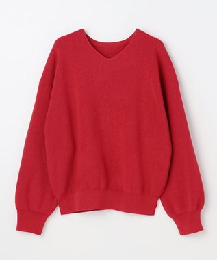 ANY 【8色展開】Vネックデイリーニット レッド