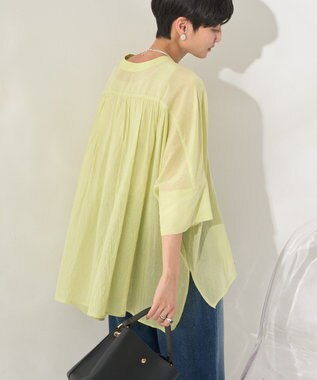 AMERICAN HOLIC 【接触冷感】Ｖネックシアー半袖ＢＩＧシャツ Pistachio