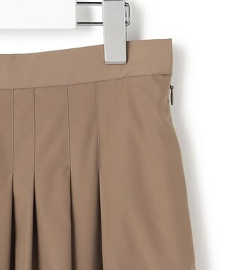 23区 【撥水加工/洗える】ブライトタフタ タック スカート ブラウン系