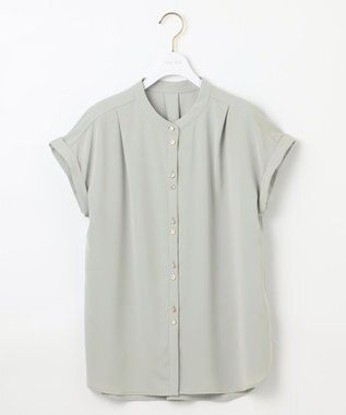 ANY SIS L 【洗える】ダブルボタンフレンチスリーブ ブラウス ミント