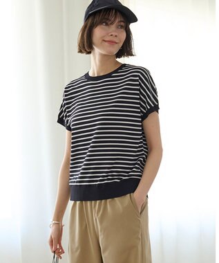 UNFILO スゴ機能 コンパクトニットT ブラック×オフ