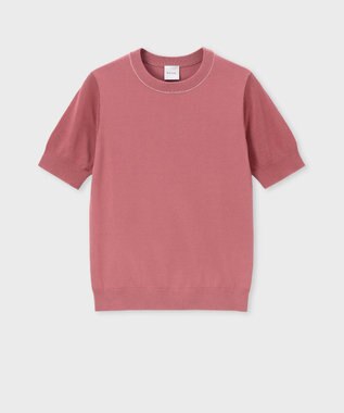 Paul Smith 【洗える】シアー コンビネーション ニット ピンク