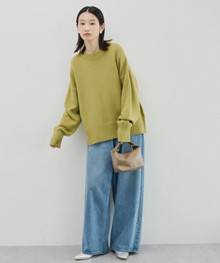 AMERICAN HOLIC バイパチモックネックニットプルオーバー Olive