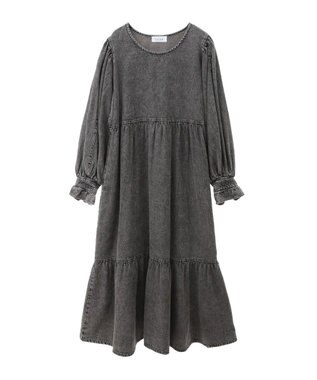 Green Parks ■ＥＳＣＡＲ　デニムピンタックカフスワンピース Gray