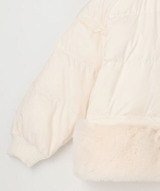 GRACE CONTINENTAL ヘムファーショートダウンジャケット キナリ