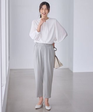 ANY L プリーツブラウス オフ