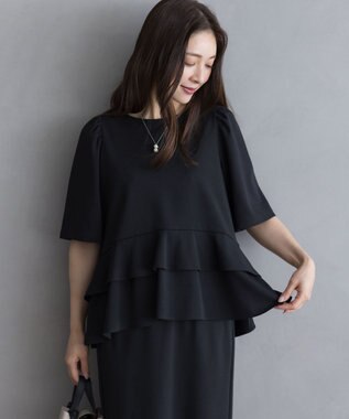 組曲 S ご好評につき追加生産【WEB限定】ジョーゼットジャージーティアード ブラウス