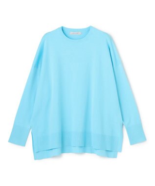 UNFILO L マイビューティニット ワイドクルーネック ブルー