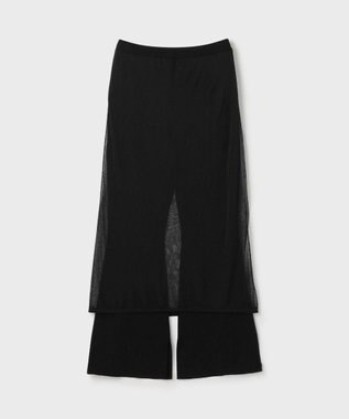 GRACE CONTINENTAL シアーニットパンツ ブラック